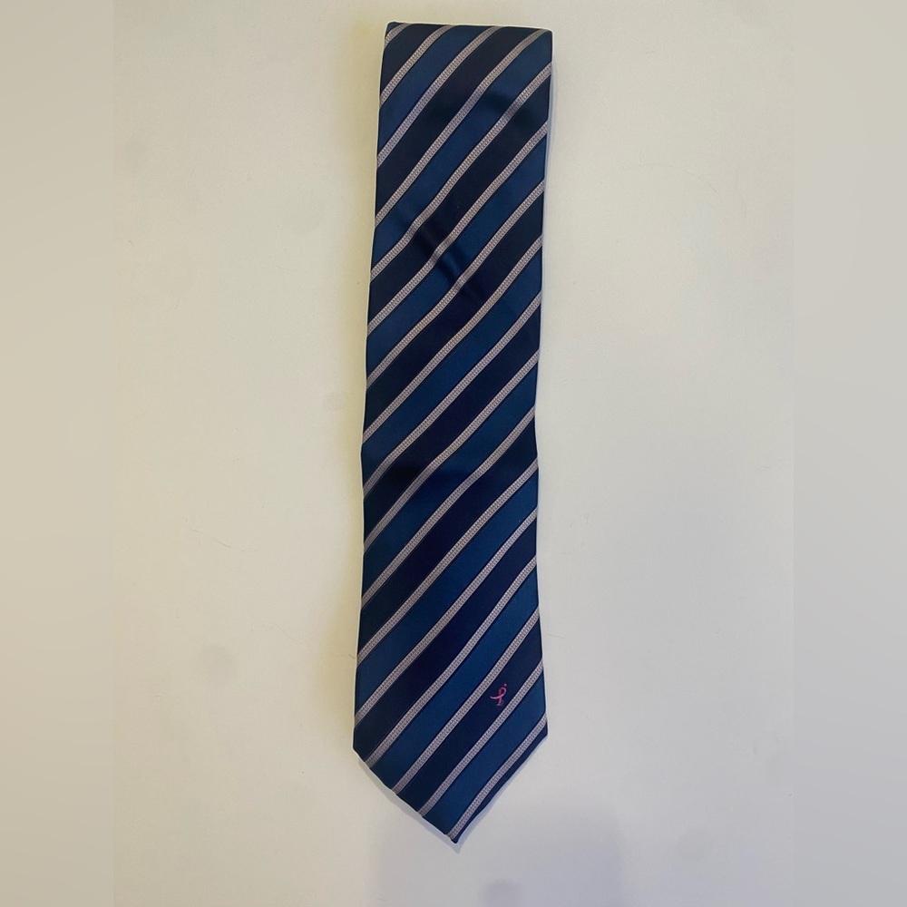 Knots for Hope Blue Stripe Silk Tie